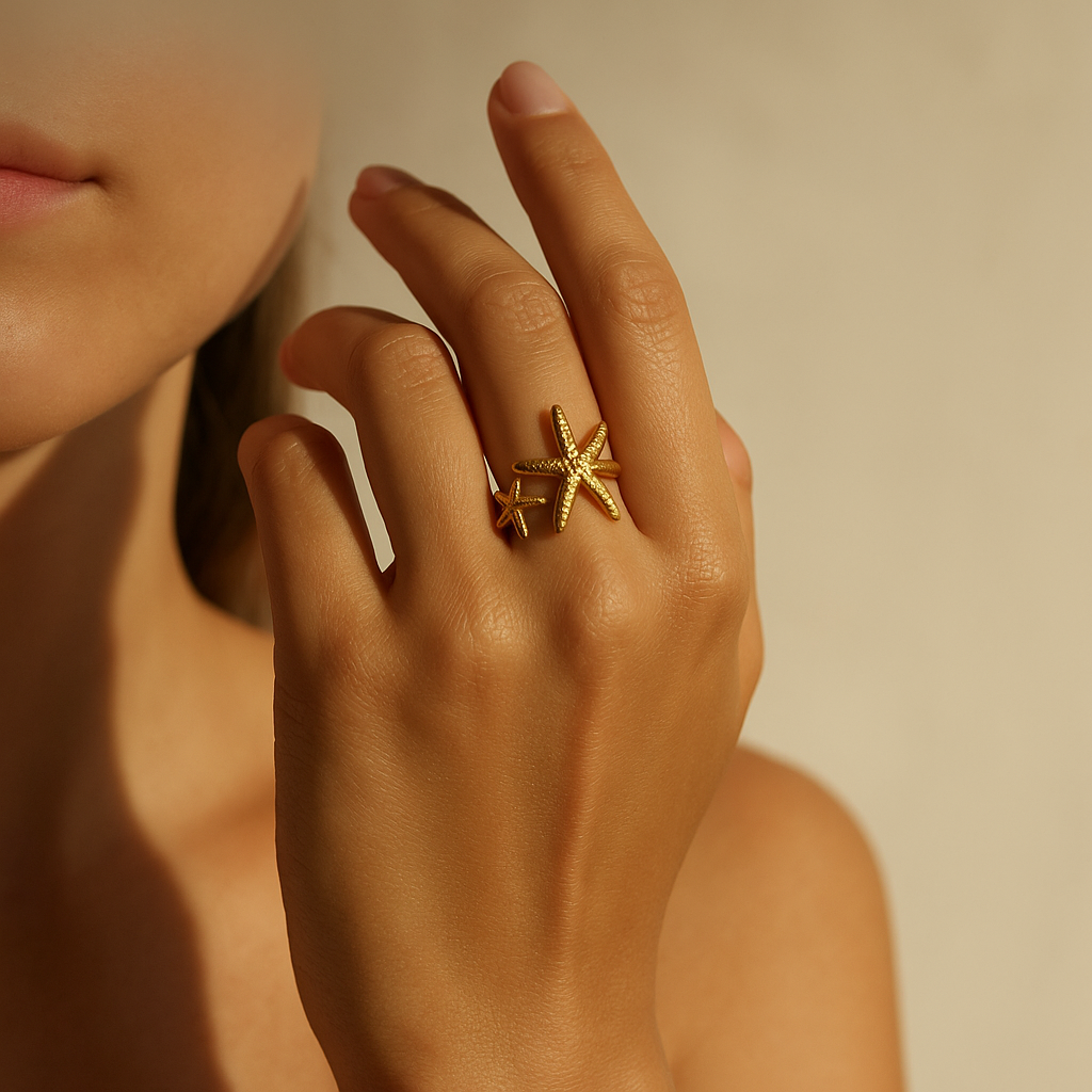 Twin Starfish Ring