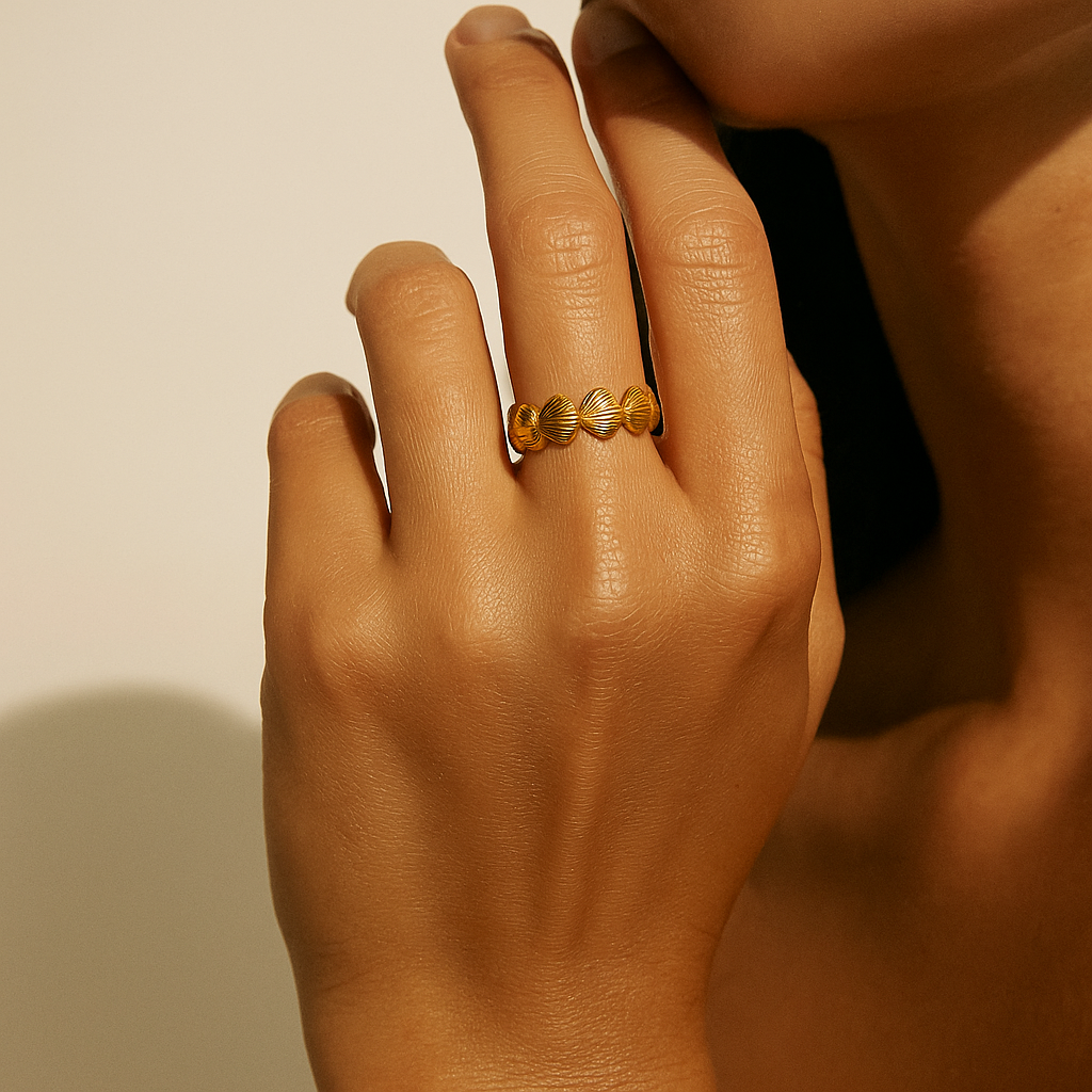 Golden Shell Ring
