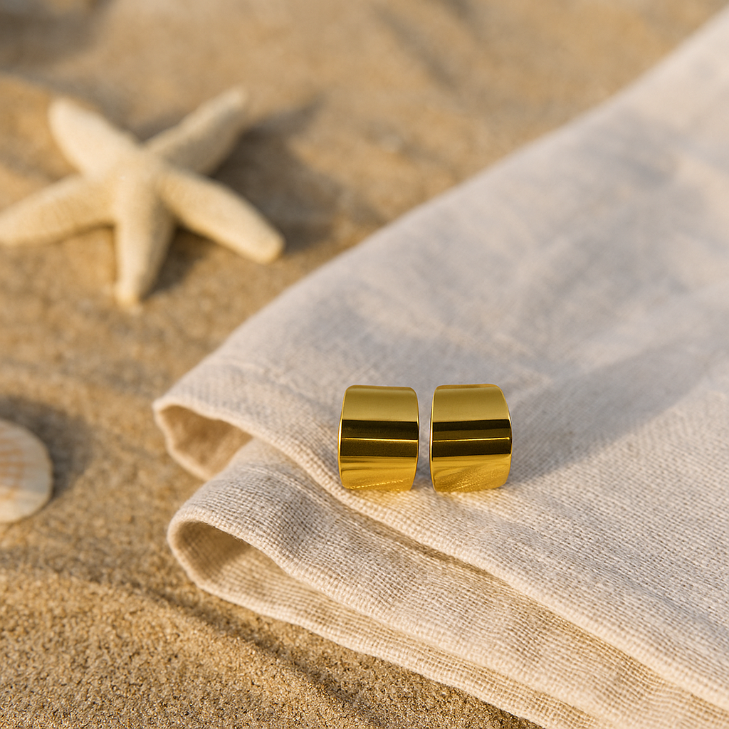 Curved Wave Earrings