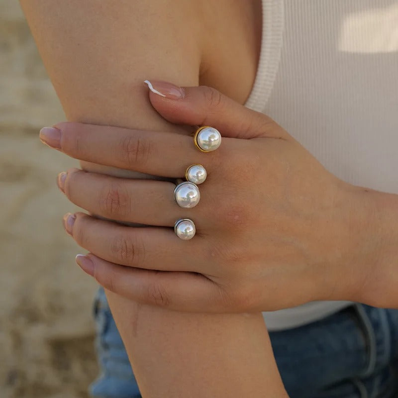 Twin Pearl Ring