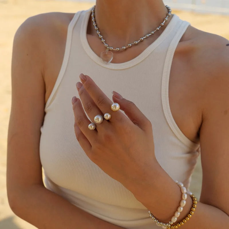 Twin Pearl Ring