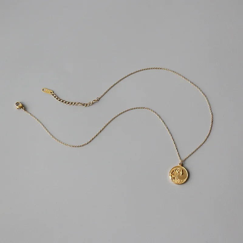 Wave Pendant Necklace