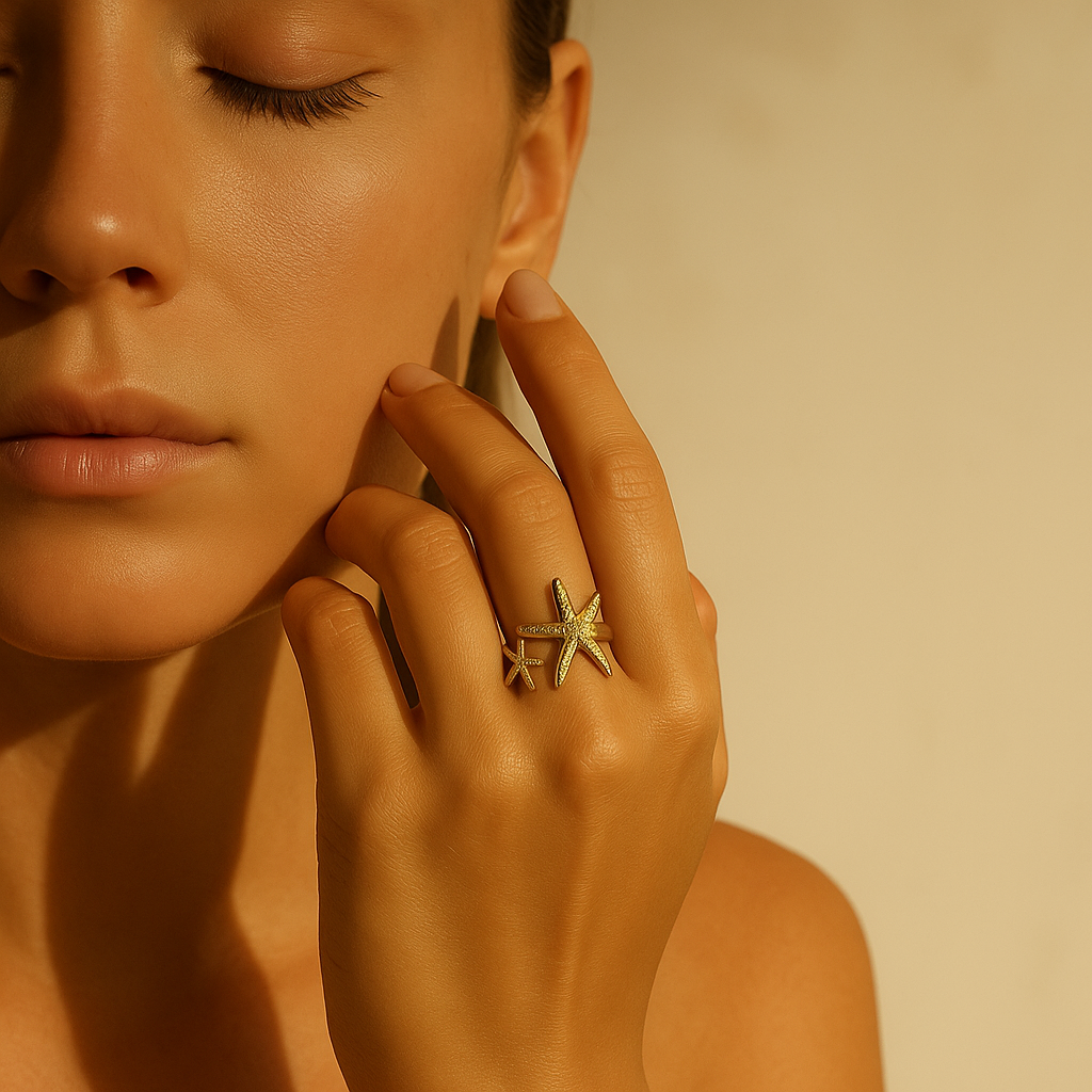 Twin Starfish Ring