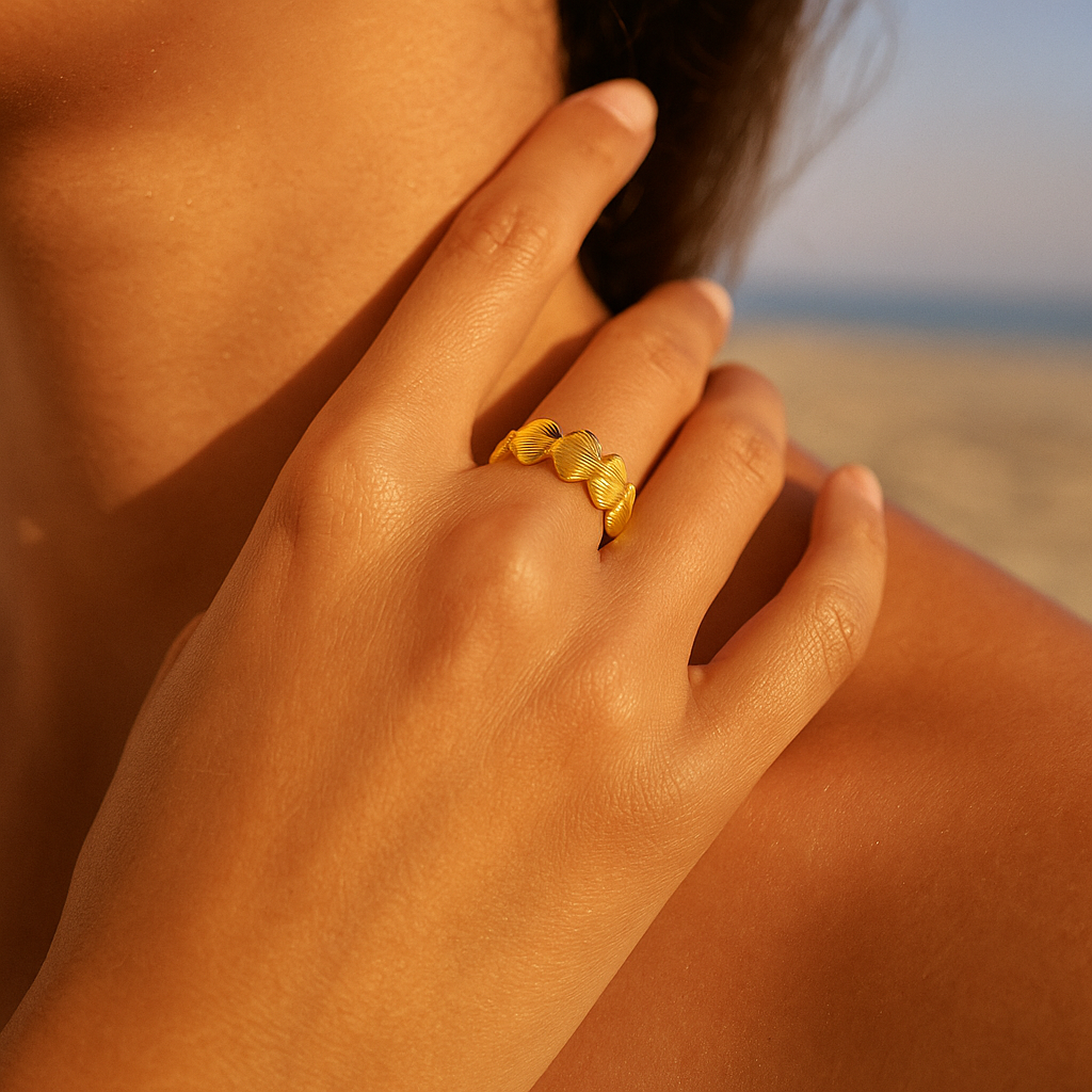 Golden Shell Ring