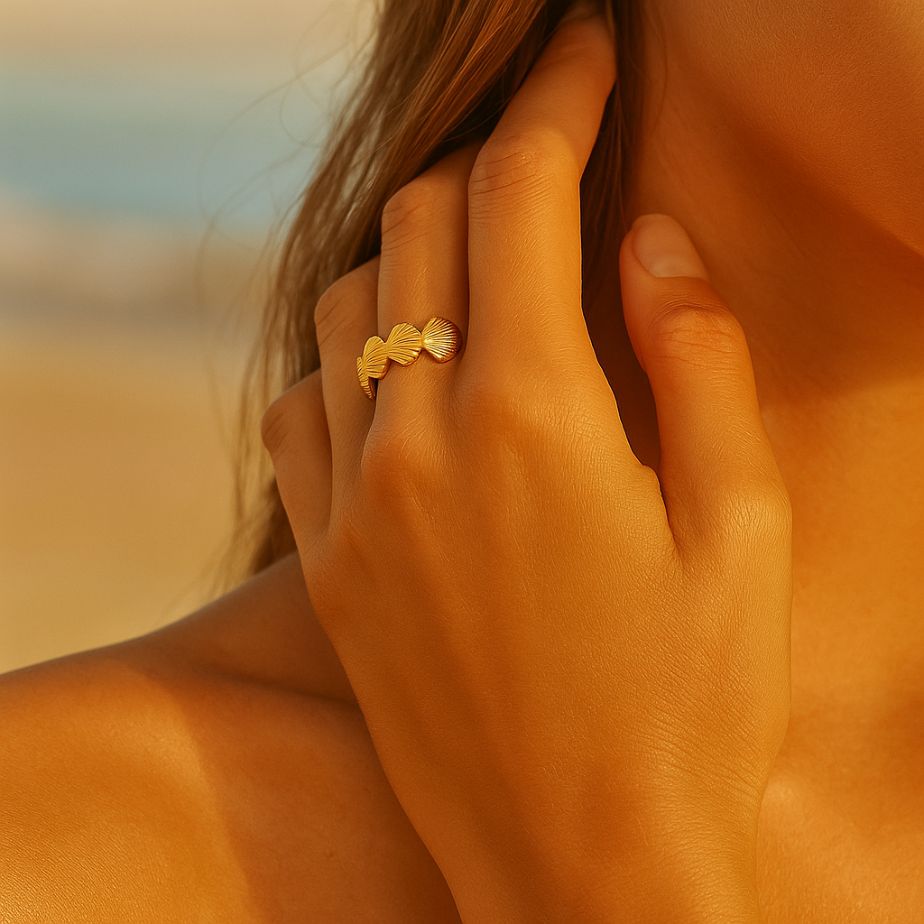 Golden Shell Ring