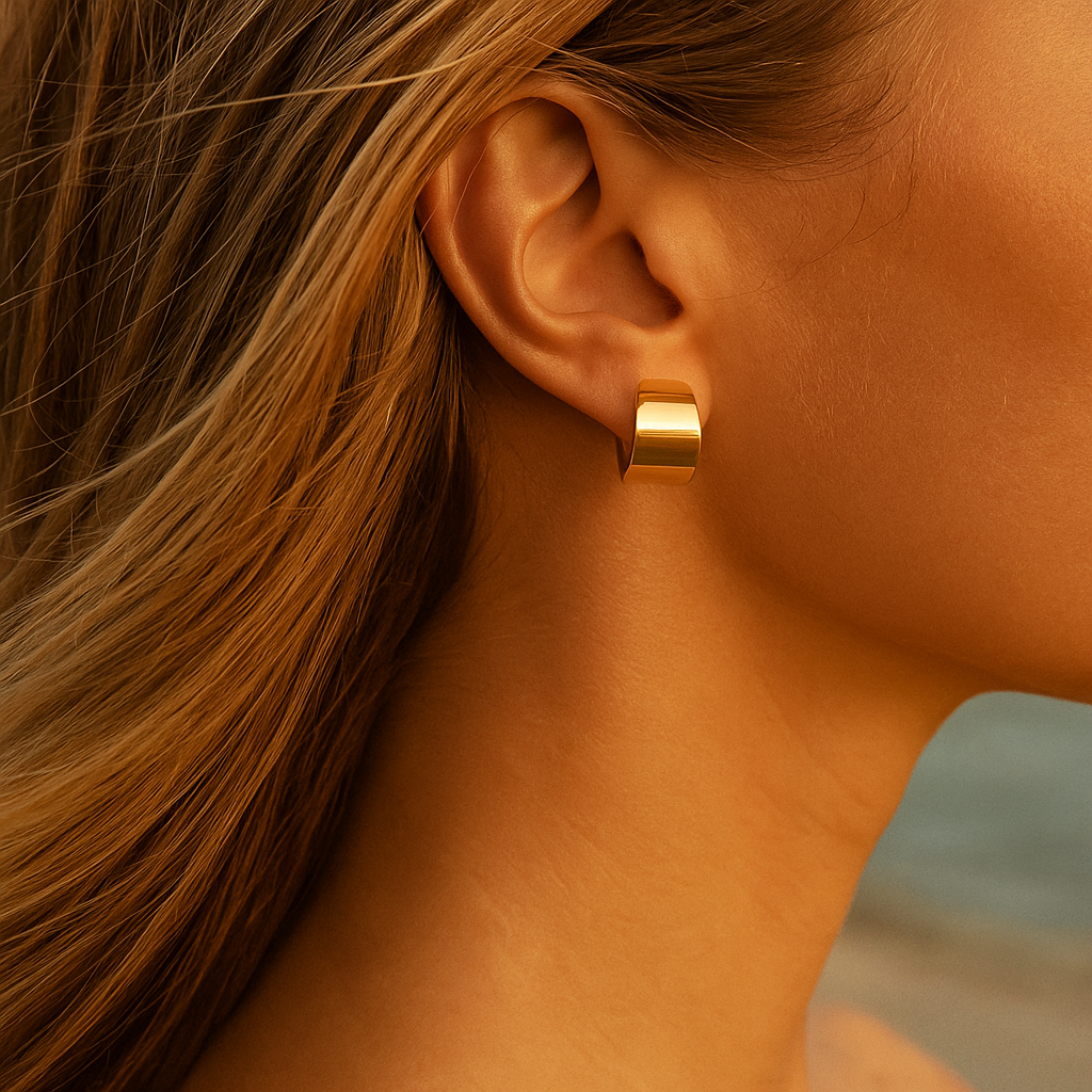 Curved Wave Earrings